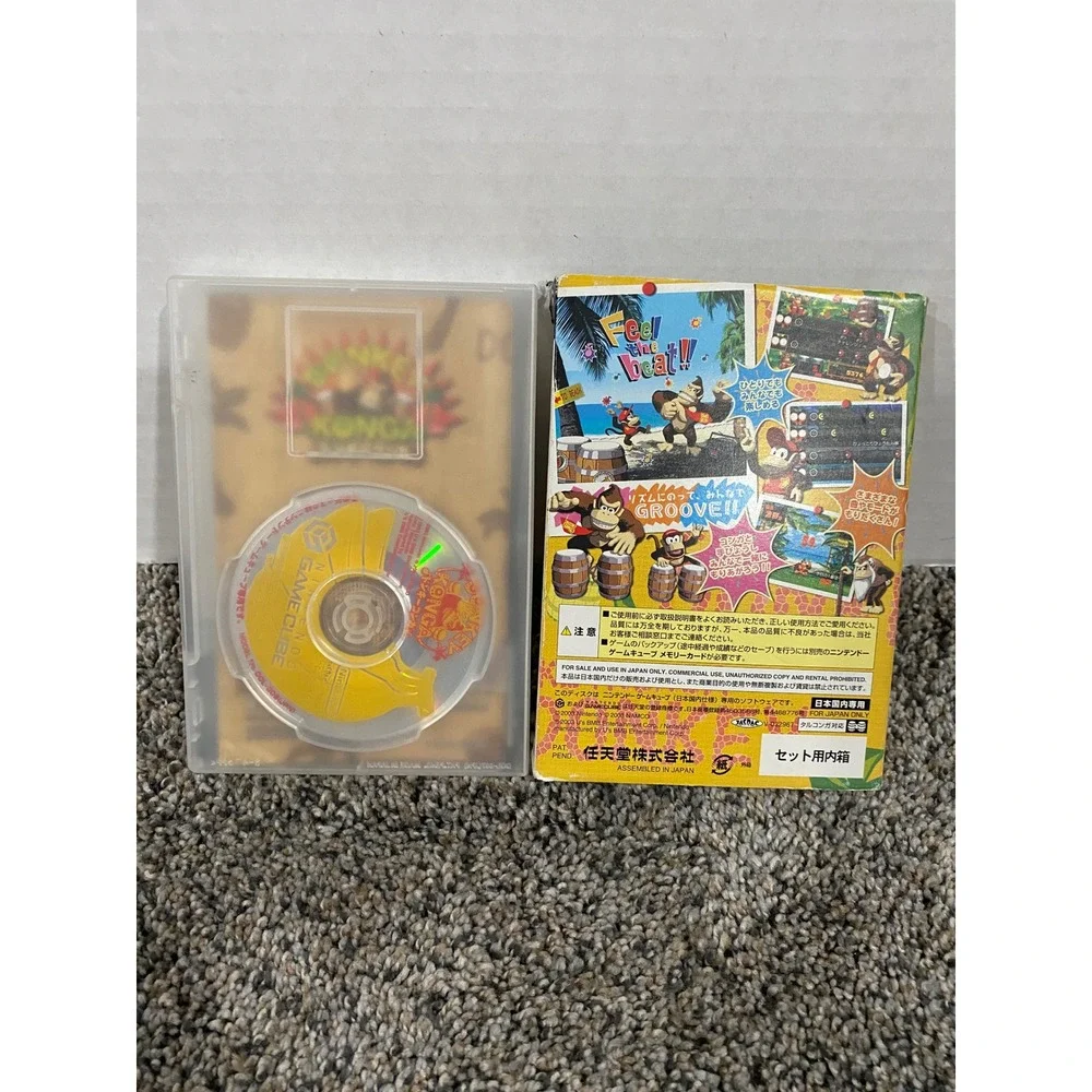 Nintendo Donkey Konga GameCube Japanese Import Yellow Good Rhythm Game NTSC-J